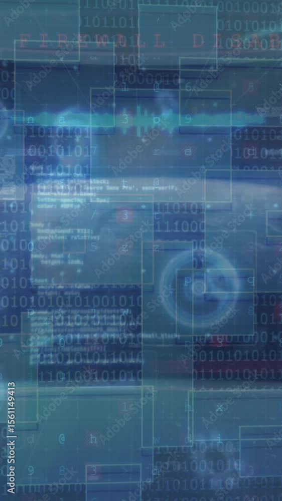 Poster animation of scope scanning and data processing over globe