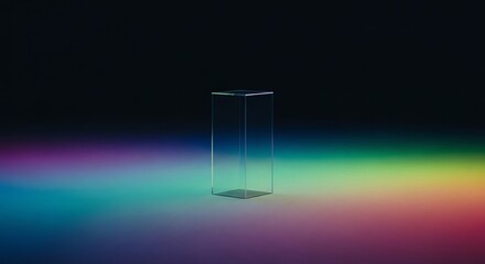 Clear prism rainbow light digital display