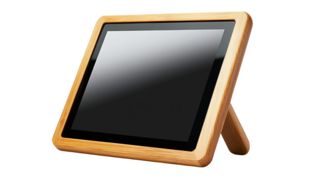 • A minimalist digital photo frame with wireless syncing, isolated on white background in HD  - Powered by Adobe