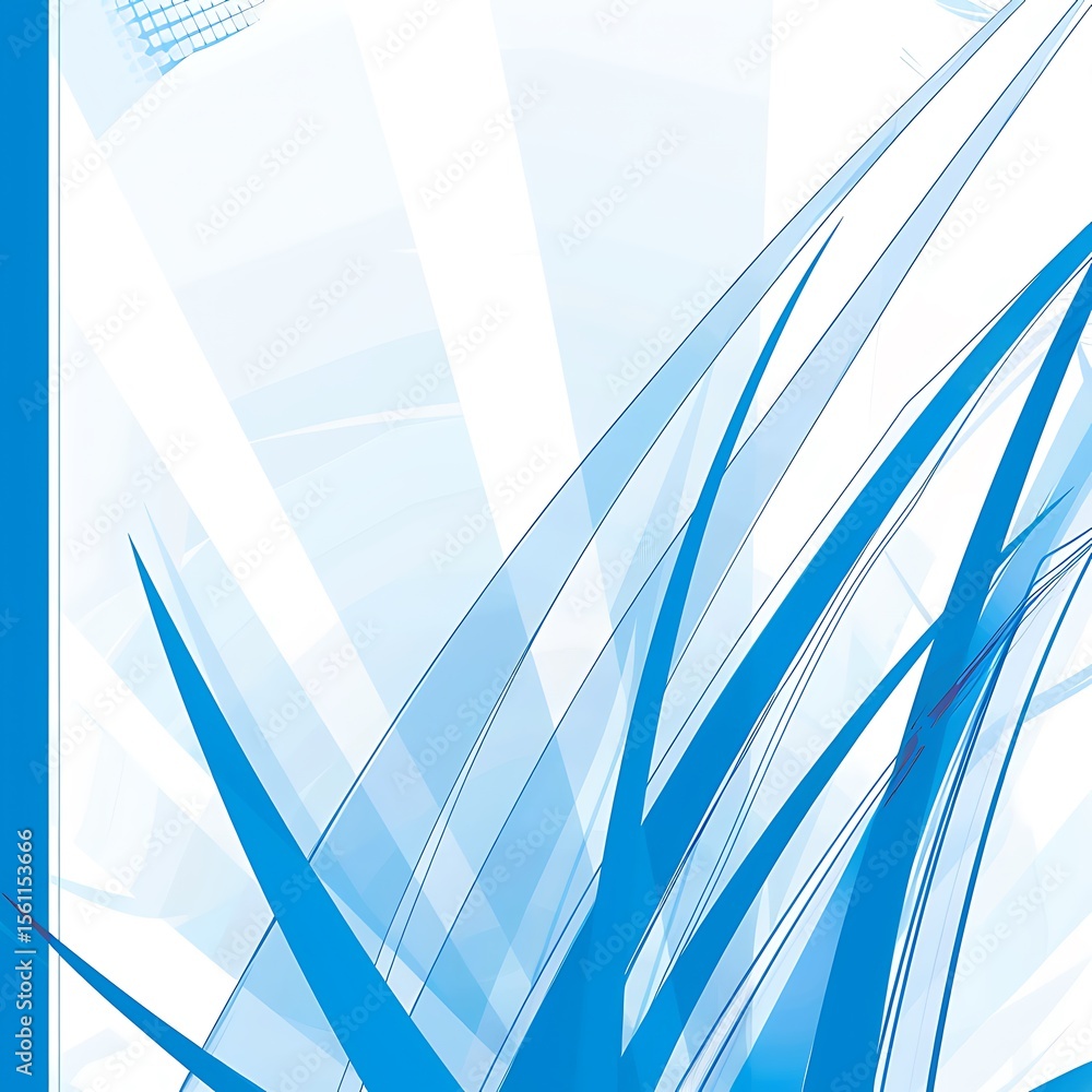 Aufkleber abstract blue design with dynamic lines and rays for modern backgrounds art