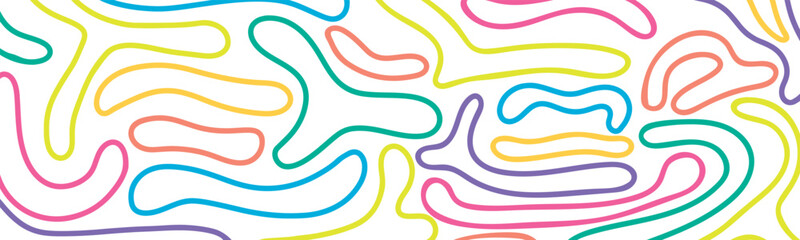 Fototapeta premium Colorful line pattern, Abstract background, Vector illustration.