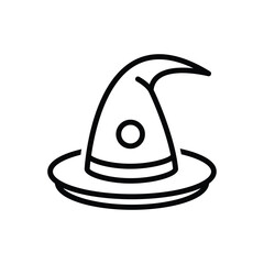 Black line icon for hat
