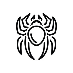 Black line icon for spider