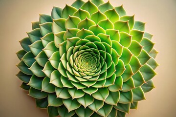 A Detailed Close-Up of a Succulent Plant Revealing Intricate Leaf Patterns and a Spiraling Center