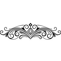 Fototapeta premium Elegant floral ornamental design with intricate swirls and patterns 