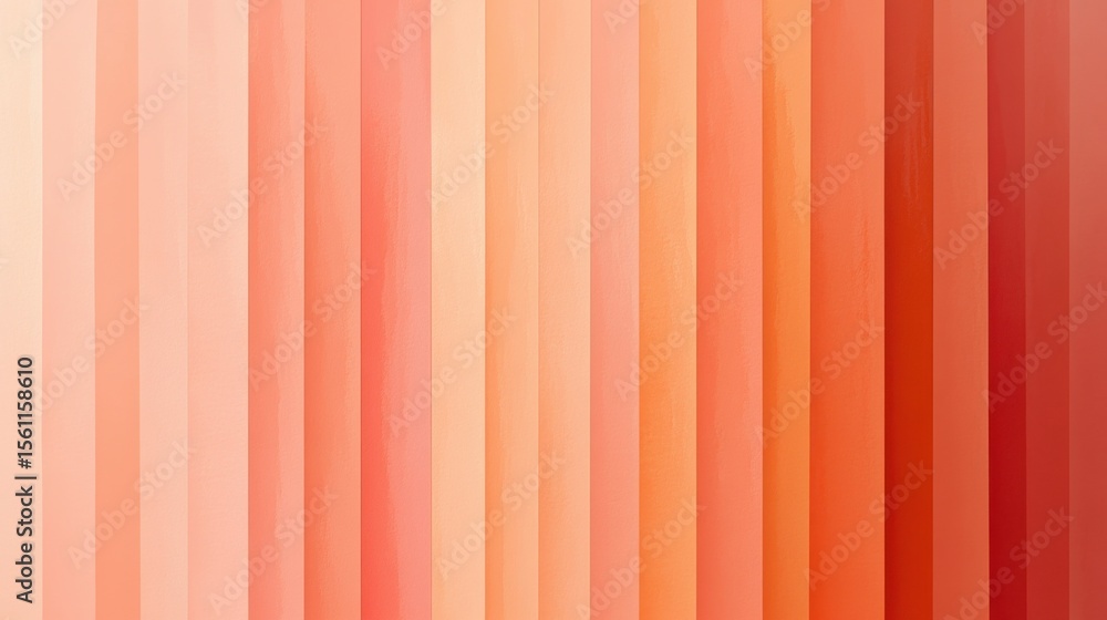 Poster abstract vertical stripes in warm orange and peach gradient