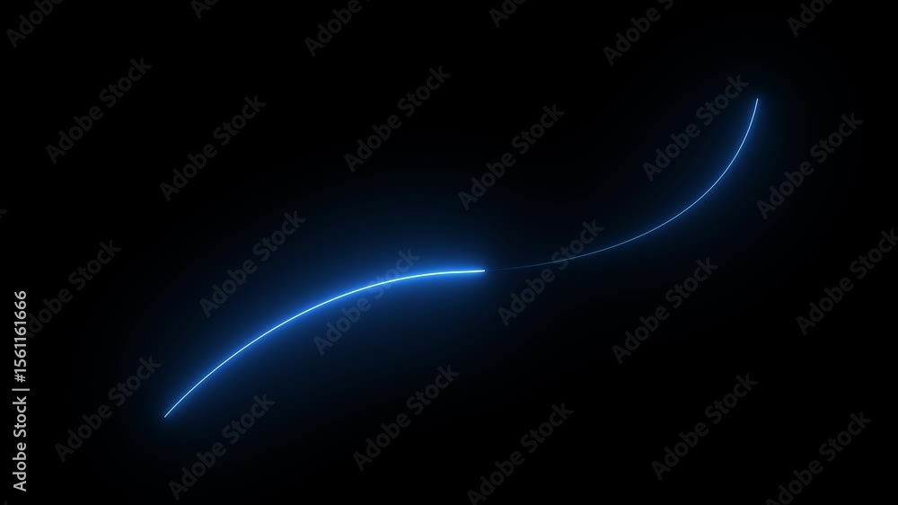 Poster abstract multicolor neon lines background animation . glowing circle. glow effect. round light frame