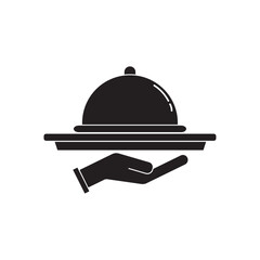 Fototapeta premium serving tray flat icon vector