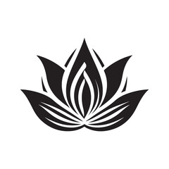 lotus yoga pose vector silhouette clip art logo design illustration collections.