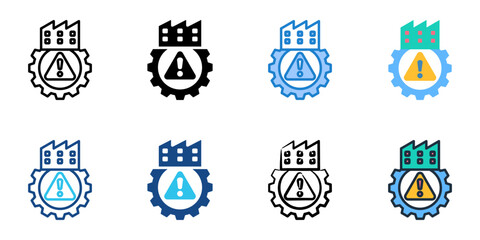 Risk management icon set multiple style collection 
