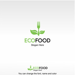 Eco Food Logo Template Design Vector
