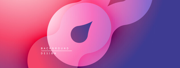 Abstract gradient background. Pink, purple, blue hues blend smoothly. Modern design element for digital projects. Minimalist aesthetic.