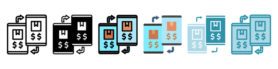 Comparison multi style, mini illustration icon set. Vector for modern concept, print, UI, UX kit, web and app development. Related to product offering, marketing, business.