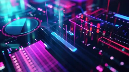 Futuristic digital interface design - Powered by Adobe