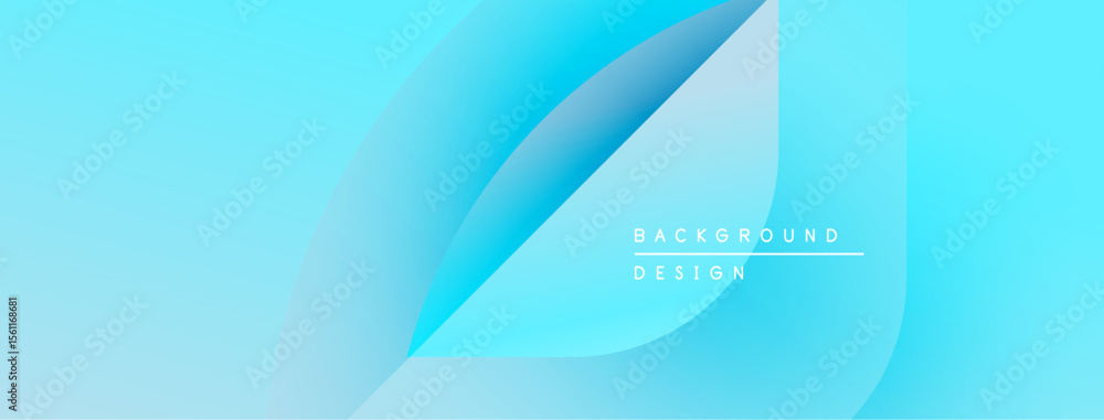 Aufkleber Abstract blue gradients create flowing shapes. Minimalist design with text indicating background elements. Smooth transitions, modern aesthetic.