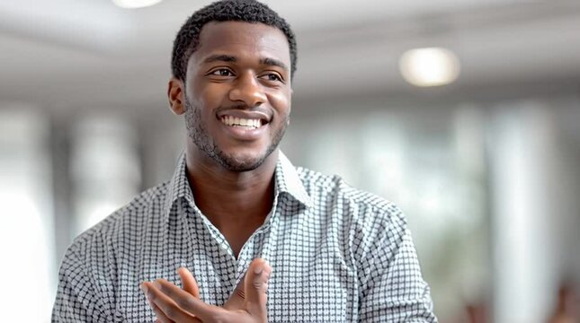 An entrepreneur gives an elevator pitch of the business value and ROI to venture capital investors looking to sell them on a business negotiation deal