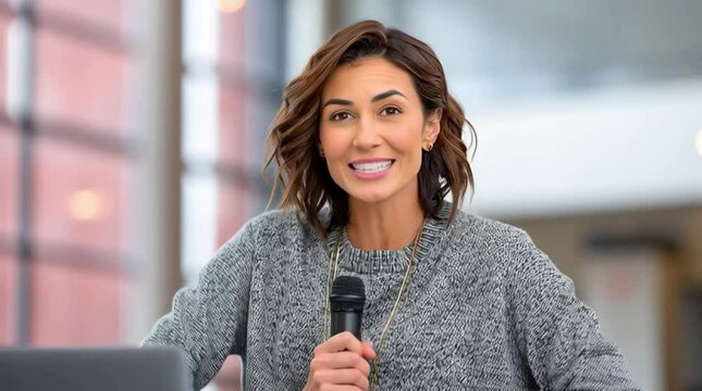An entrepreneur gives an elevator pitch of the business value and ROI to venture capital investors looking to sell them on a business negotiation deal
