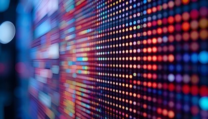 Obraz premium Close-Up LED Blurred Screen Background – Soft Focus Abstract Light Design Template