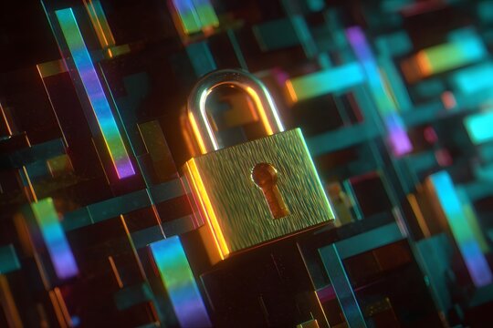 Digital lock symbolizing online security and privacy