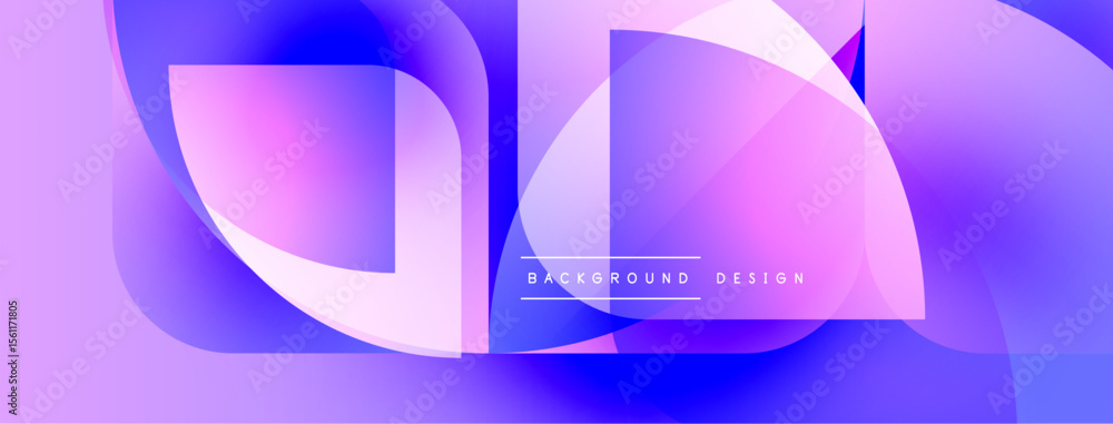 Poster abstract fluid shapes, vibrant purple, blue hues. modern design, smooth gradients create dynamic com