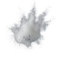 Soft gray smoke cloud with diffused edges, great for ambient or dreamy scenes – PNG Transparent Background.