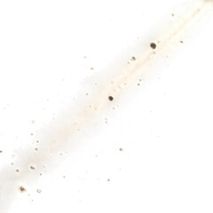 Horizontal trail of dry dust with flying motion and dispersed particles – PNG Transparent Background.