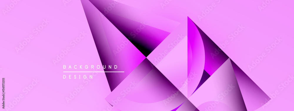 Poster Abstract pink design features layered geometric shapes. Minimalist style with text elements background, design. Modern aesthetic, vibrant color scheme.