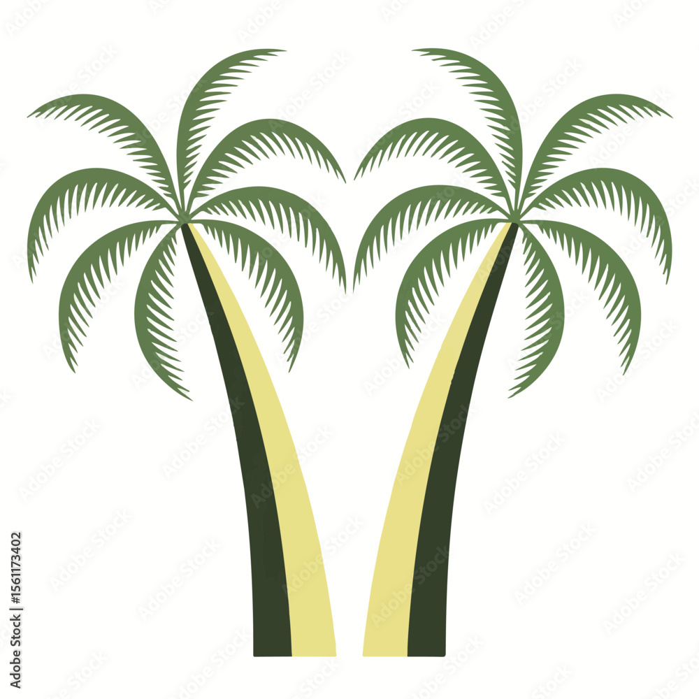 Poster minimalist vector illustration featuring two abstract figures in a balanced composition suitable for