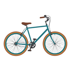 A simple charming cartoon illustration of a bicycle perfect for playful designs and whimsical themes featuring vibrant colors and clean lines