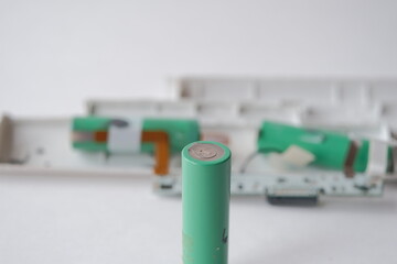 18650 rechargeable battery. size A lithium rechargeable 18650 battery from disassembled battery pack