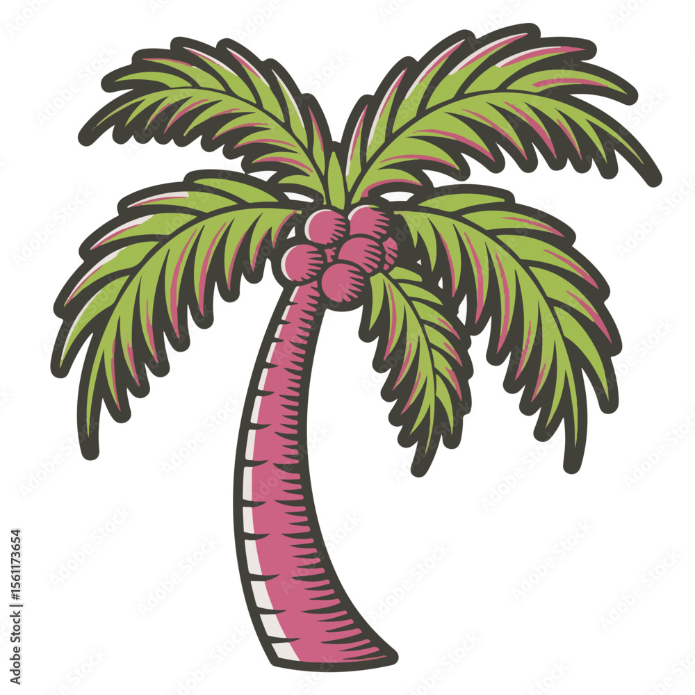 Poster a vibrant stylized cartoon illustration featuring a playful character or object rendered in a bold c
