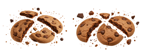 chocolate cake that looks like it fell or broke into pieces.