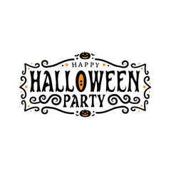 Happy Halloween lettering Greeting cards posters banners flyers and invitations Happy Halloween text holiday background  Premium  vector
