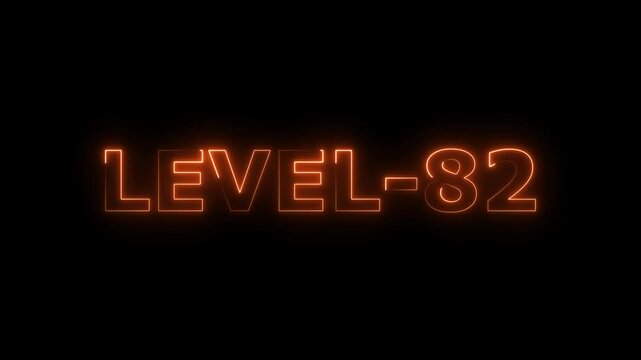 a glowing neon eighty-two 82 animation video on black background motion graphic 