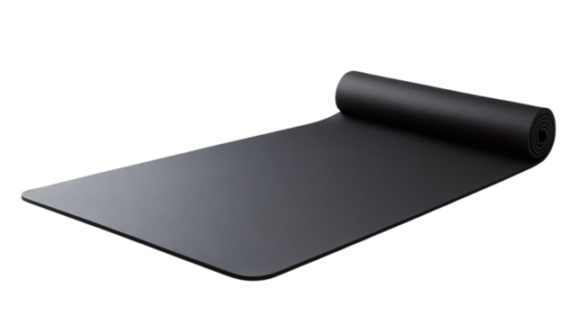 • A smart yoga mat with built-in sensors for posture correction, isolated on white background in HD 