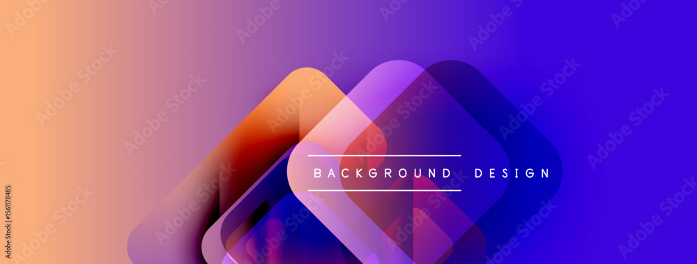 Poster Abstract gradient shapes overlap, creating dynamic visual effect. Text reads background design in center. Modern, vibrant composition.