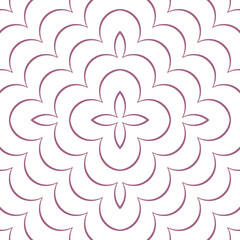 A symmetrical floral pattern creates a visually pleasing and harmonious effect. The delicate outlines enhance the elegance and simplicity of the design.