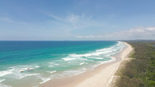 Long isolated beach on Australia's east coast.