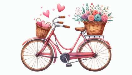 Fototapeta premium bicycle and flowers