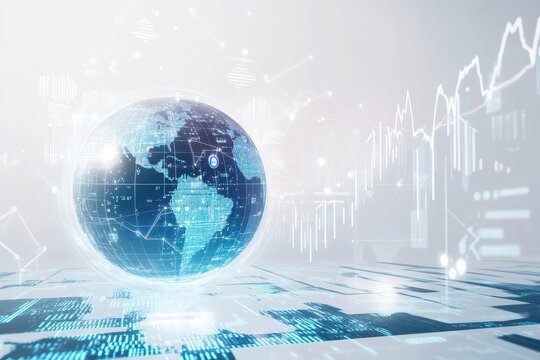 Global data visualization on a digital globe.