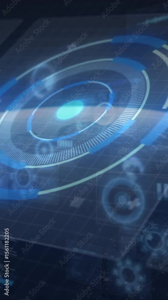 Poster animation of data processing over scope scanning
