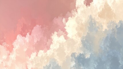 Soft pastel clouds merging in a serene sky, evoking tranquility and calmness for creative projects