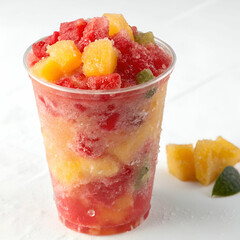 tasty splush frozen flavored isolated on white background