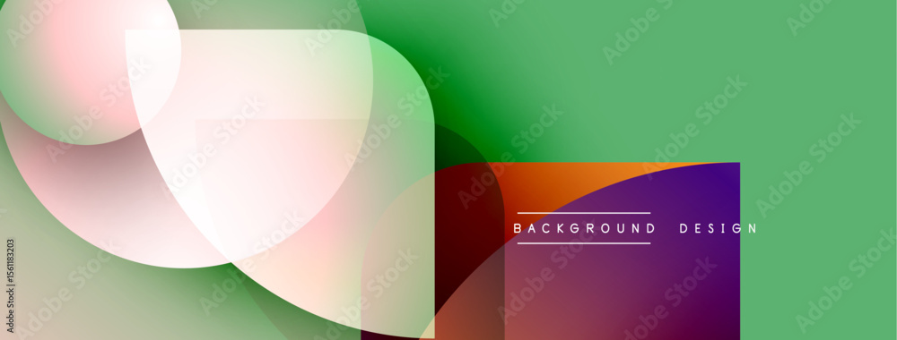 Leinwandbilder abstract fluid shapes overlap, creating vibrant color gradients. modern design elements suggest dyna