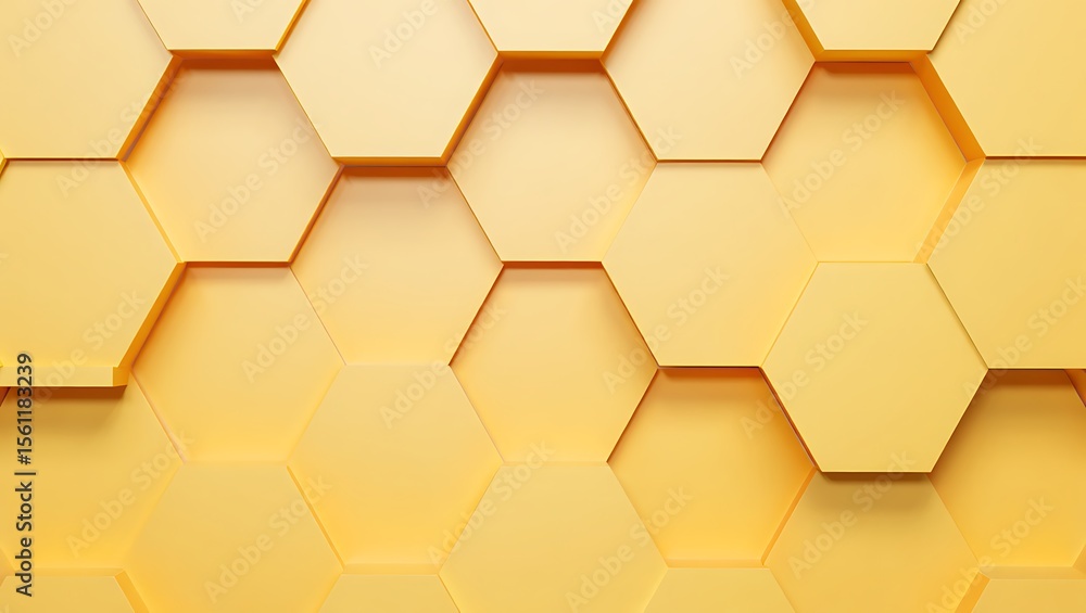 Fototapete abstract honeycomb pattern golden hexagon background texture
