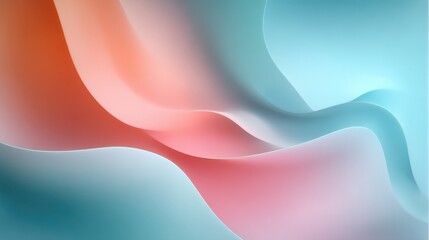 Abstract flowing waves of soft pastel colors creating a serene and calming background