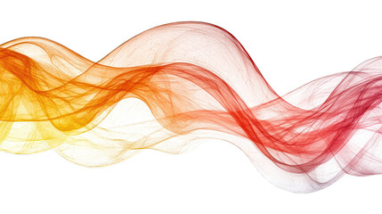 Abstract wave of flowing reds, oranges, and yellows