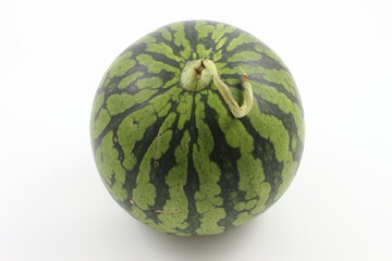 スイカのヘタ、夏を感じる緑色の曲線美。