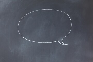 Speech bubble on chalkboard