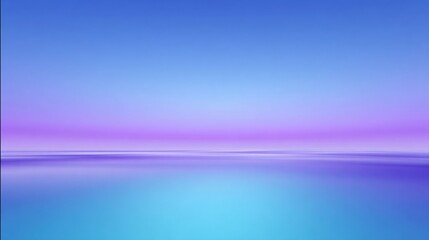 Serene twilight over calm waters with soft purple and blue hues reflecting in the distance